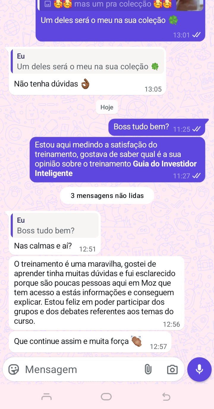 Testemunho de aluno sobre as dúvidas esclarecidas